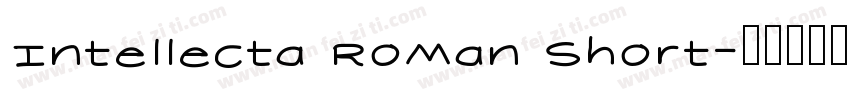 Intellecta Roman Short字体转换